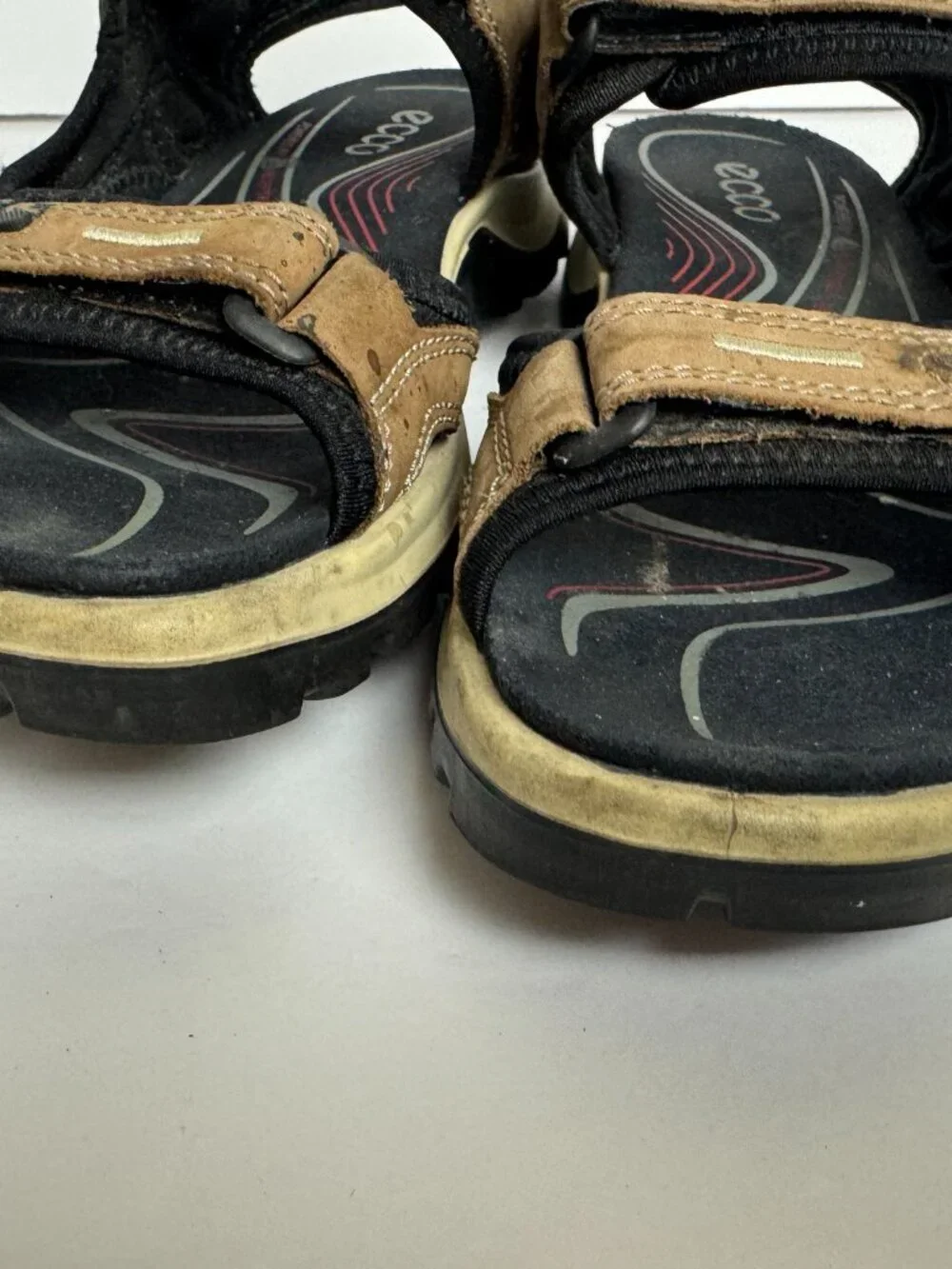 Ecco Yucatan Nubuck Leather Sport Sandals,Size 8-8.5  (EU 39)